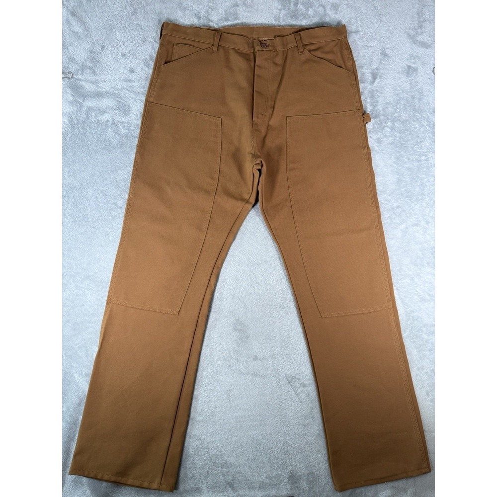 Round House Pants Mens 42x34 Double Front Canvas‎ Carpenter Made In USA Vintage